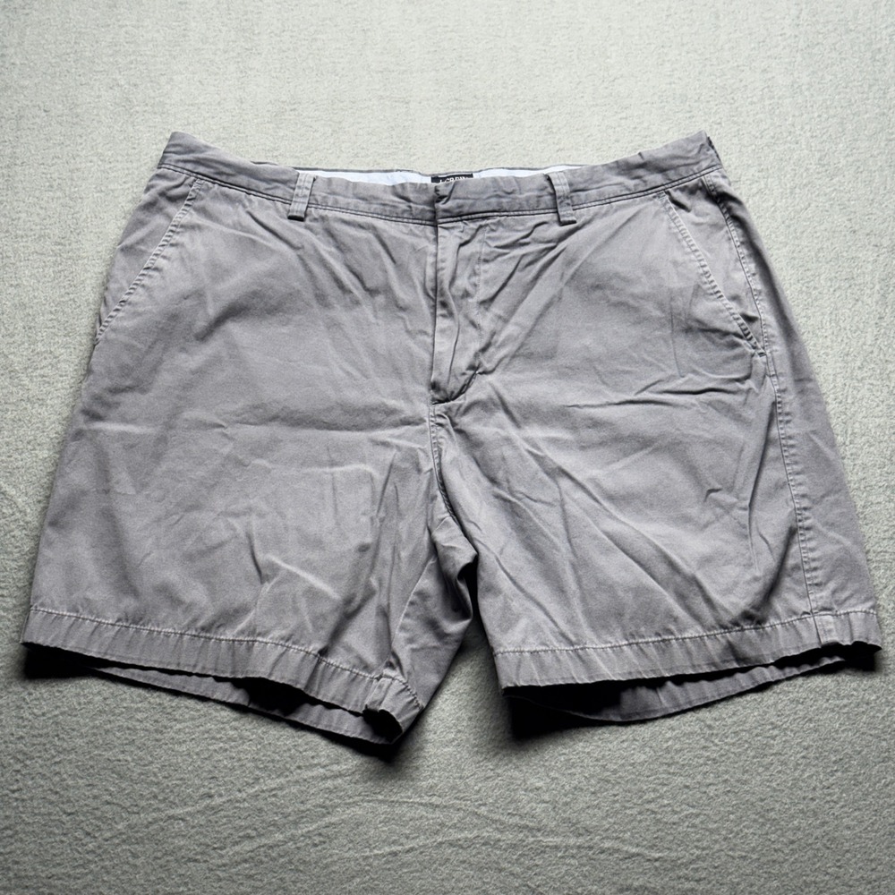 J. Crew Rivington Chino Shorts Mens 36 Gray 100% Cotton 7" Inseam 14054